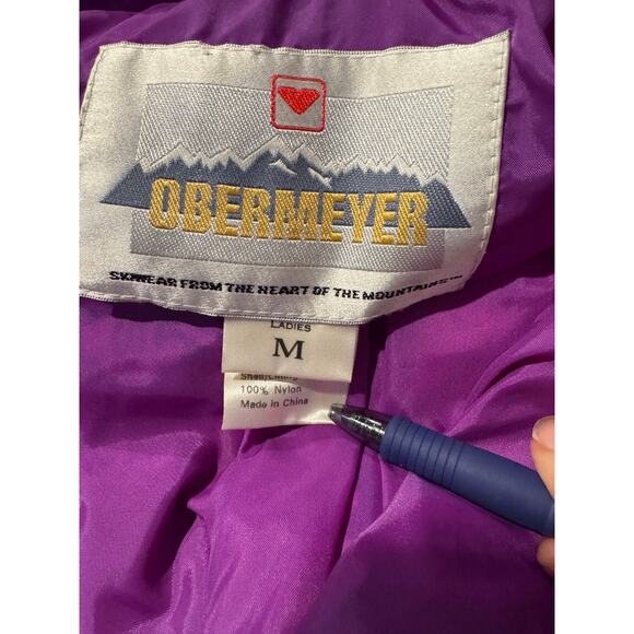 Vintage OBERMEYER Neon Floral Ski/Snowboard Anorak Jacket Size Medium - Picture 7 of 8